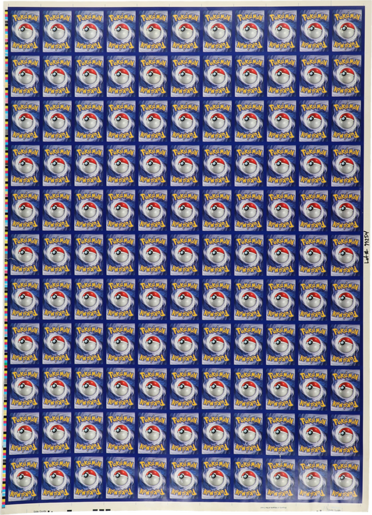 POKEMON UNCUT SHEET