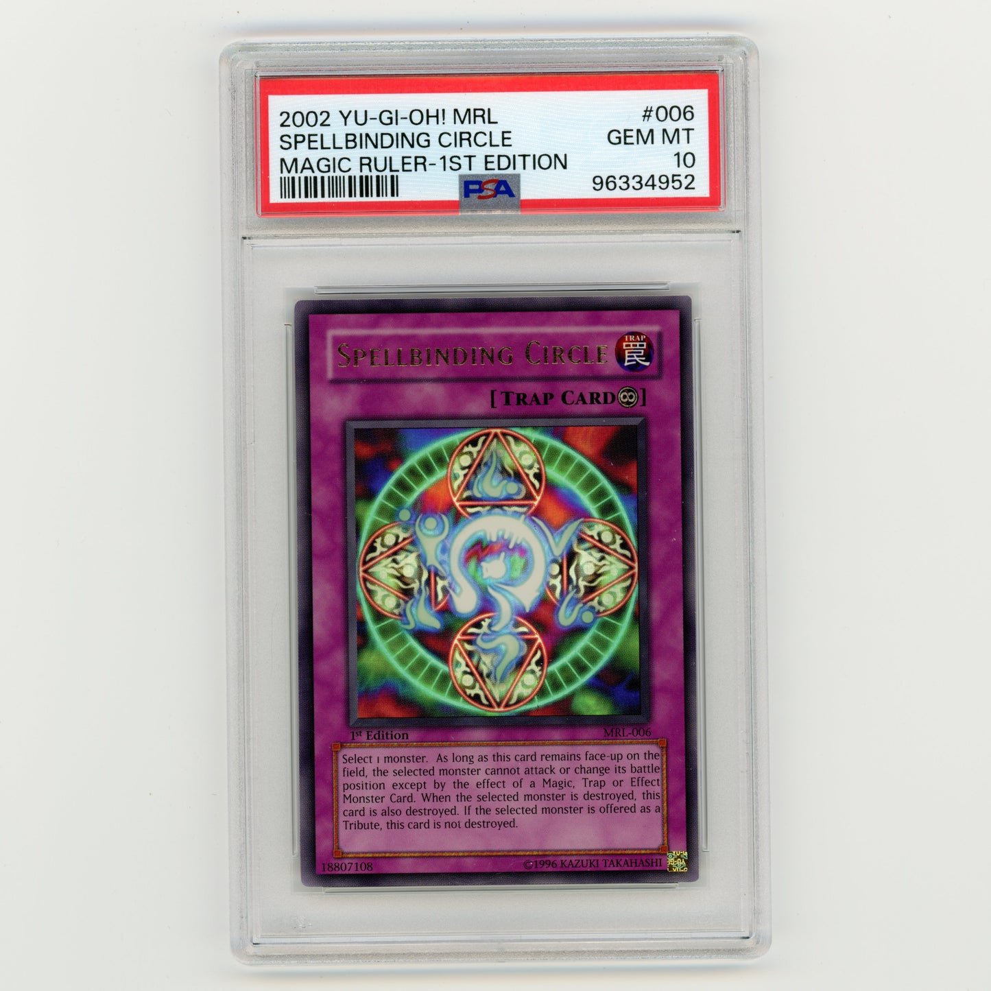 2002 Yu-Gi-Oh MRL Spellbinding Circle Magic Ruler 1st Edition #006 PSA 10 (#AF1)