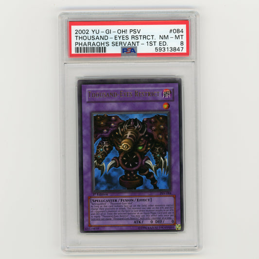 2002 Yu-Gi-Oh PSV Thousand Eye Restrict Pharaoh's Servant 1st Ed #084 PSA 8 (#AF3)