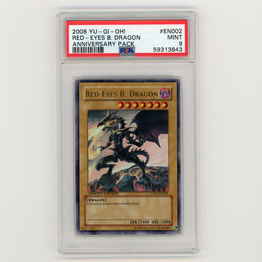 2008 Yu-Gi-Oh Red Eyes Black Dragon Anniversary Pack EN002 PSA 9 (#AF4)