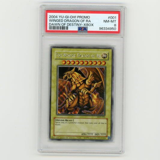 2004 YuGiOh Winged Dragon of Ra Dawn of Destiny Xbox 001 PSA 8 (#AF8)