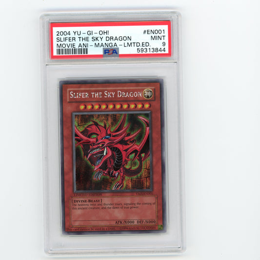 2004 YuGiOh Slifer THe Sky Dragon Movie Ani Manga LMTD ED EN001 PSA 9 (#AF19)