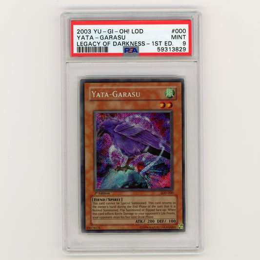 2003 YuGiOh LOD Yata Garasu Legacy of Darkness 1st #000 PSA 9 (#AF20)