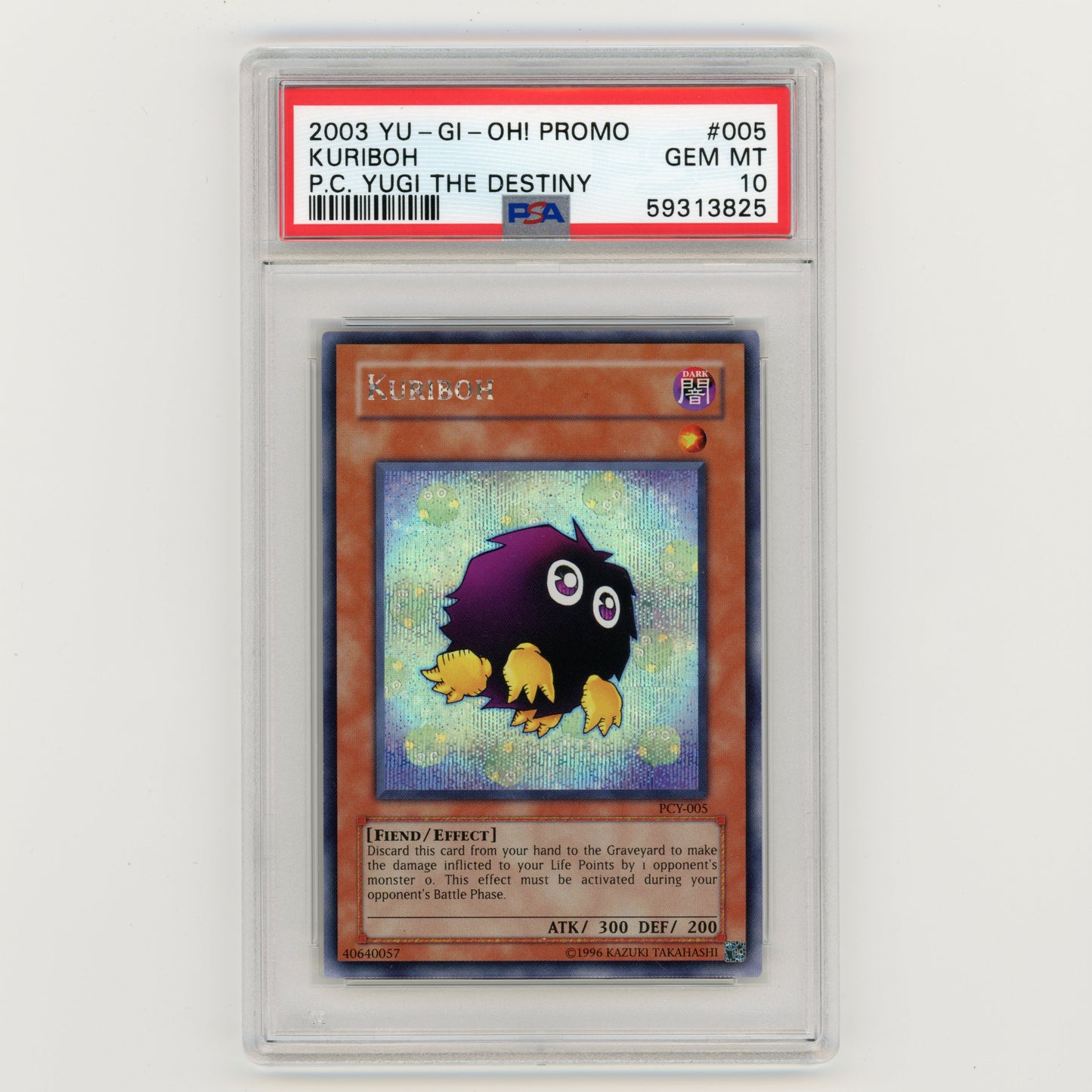 2003 YuGiOh Promo Kuriboh PC Yugi The Destiny #005 PSA 10 (#AF23)