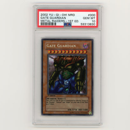 2002 YuGiOh MRD Gate Guardian Metal Raiders 1st #000 PSA 10 (#AF24)