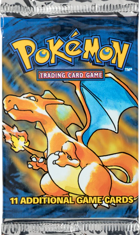 1999 POKEMON BASE SET CHARIZARD BOOSTER PACK SEALED *21.2-21.3 GRAMS - LIGHT PACK FROM BOX*