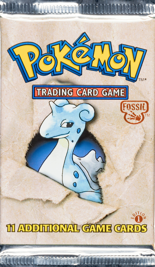 1999 POKEMON FOSSIL 1ST EDITION LAPRAS BOOSTER PACK SEALED *GENERIC IMAGE*