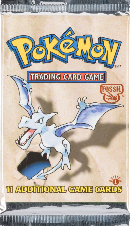 1999 POKEMON FOSSIL 1ST EDITION AERODACTYL BOOSTER PACK SEALED *GENERIC IMAGE*