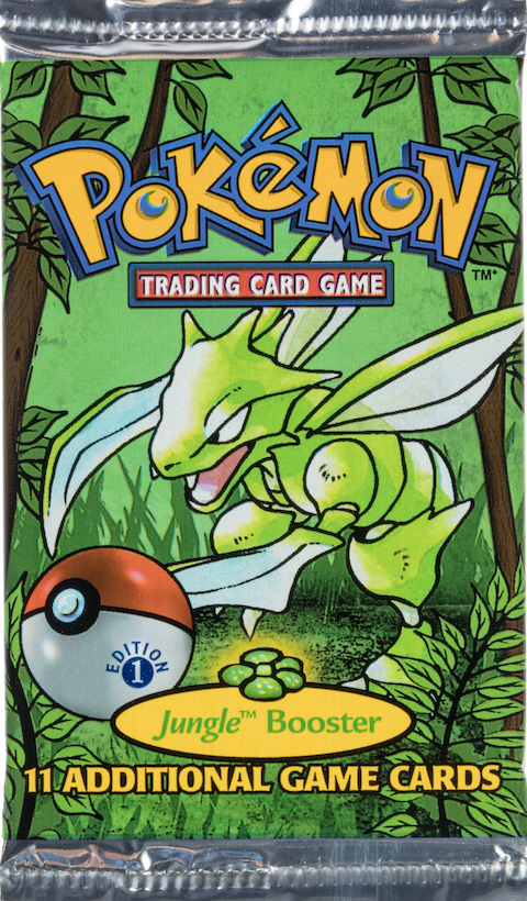 1999 POKEMON JUNGLE 1ST EDITION SCYTHER BOOSTER PACK SEALED *GENERIC IMAGE*