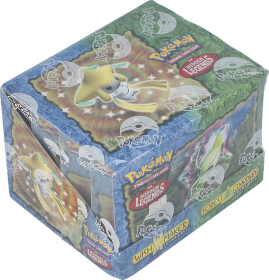 2004 POKEMON EX HIDDEN LEGENDS THEME DECK CASE SEALED *CONTAINS 4 WISH MAKER & 4 FOREST GUARDIAN DECKS GENERIC IMAGE*