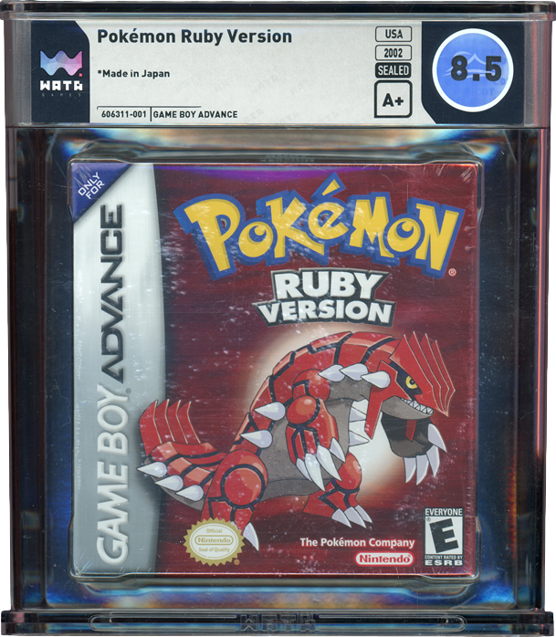 2002 POKEMON RUBY VERSION NINTENDO GAME BOY ADVANCE GBA WATA 8.5 A+ SEALED