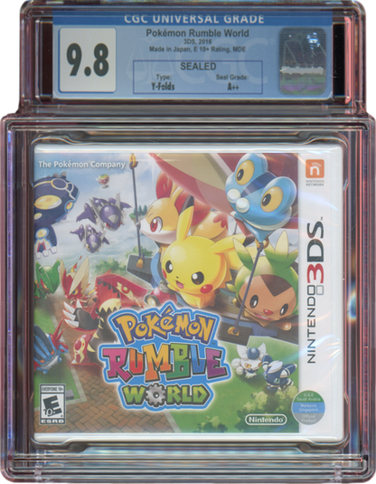 2016 POKEMON RUMBLE WORLD NINTENDO 3DS CGC 9.8 A++ SEALED