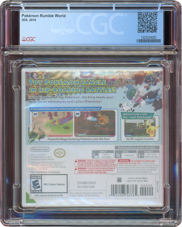 2016 POKEMON RUMBLE WORLD NINTENDO 3DS CGC 9.9 A++ SEALED