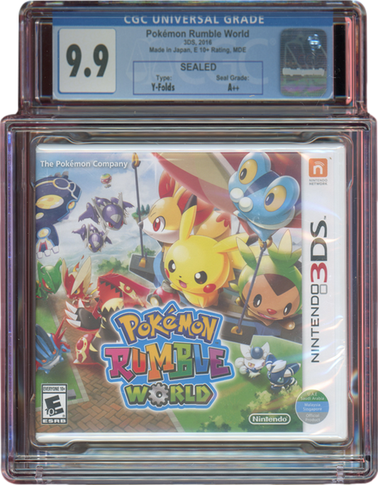 2016 POKEMON RUMBLE WORLD NINTENDO 3DS CGC 9.9 A++ SEALED