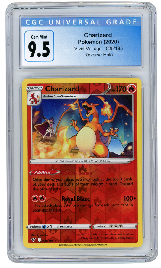 Charizard Vivid Voltage Reverse Holo #25 CGC 9.5 (#1001)